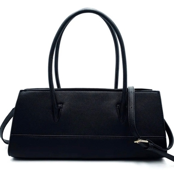 Trina Turk Black Satchel / Crossbody Hand Bag - Picture 2 of 5